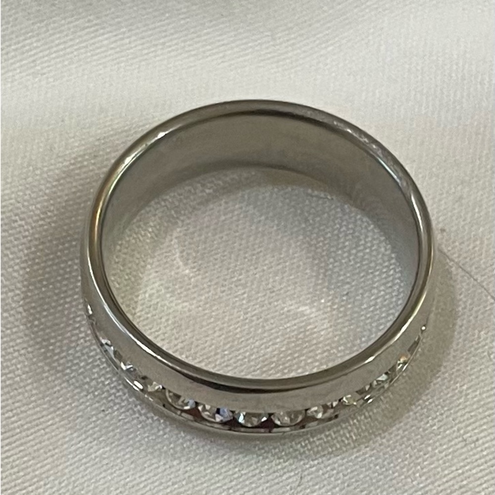 Rhinestone Eternity Band Ring - Size 7 - Picture 4 of 5